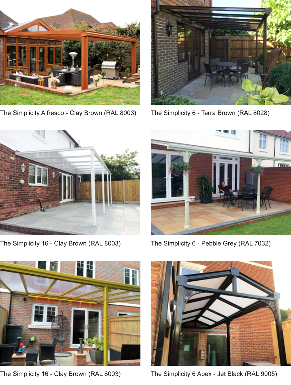Coloured Carports, Canopies & Verandas from the Milwood Group