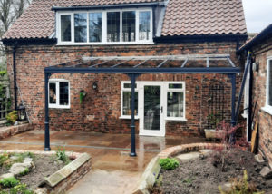 Milwood Group Clever Split Height Veranda Install York Alfresco Canopies