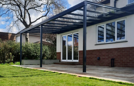 Milwood Group Veranda Installation Harrogate Simplicity 6 Alfresco Canopies