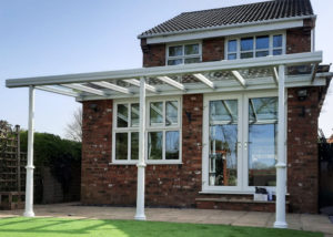 An Attractive veranda installation at a detached North Yorkshire Home Garden, installed by our Trade Partner Alfresco Canopies