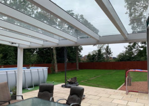 Milwood Group Alfresco Contemporary in RAL 9016 White Installed by SBI Limited in Lancashire