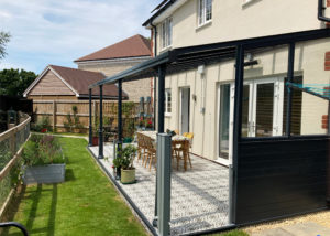 Milwood Group Simplicity 6 Veranda Installation In Wedmore Somerset In RAL 7016 Anthracite Grey By Southern Conservatories Limited