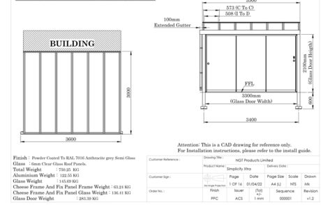 Milwood Group Installation Sliding Glass Doors NGT CAD Drawings