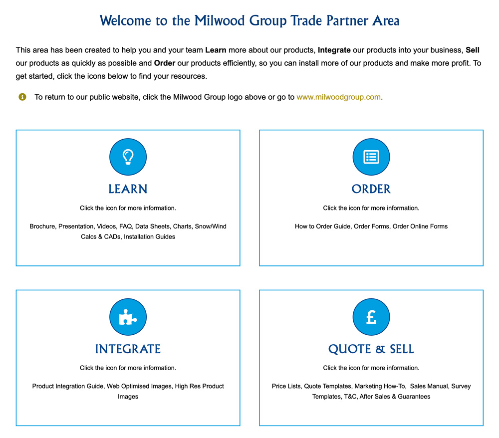 Milwood Group Trade Partner Area