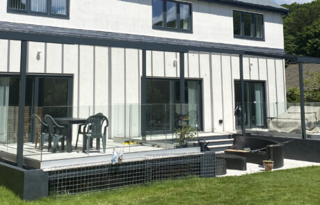 veranda canopy simplicity xtra-glass roof anthracite grey ral7016 perranporth cornwall